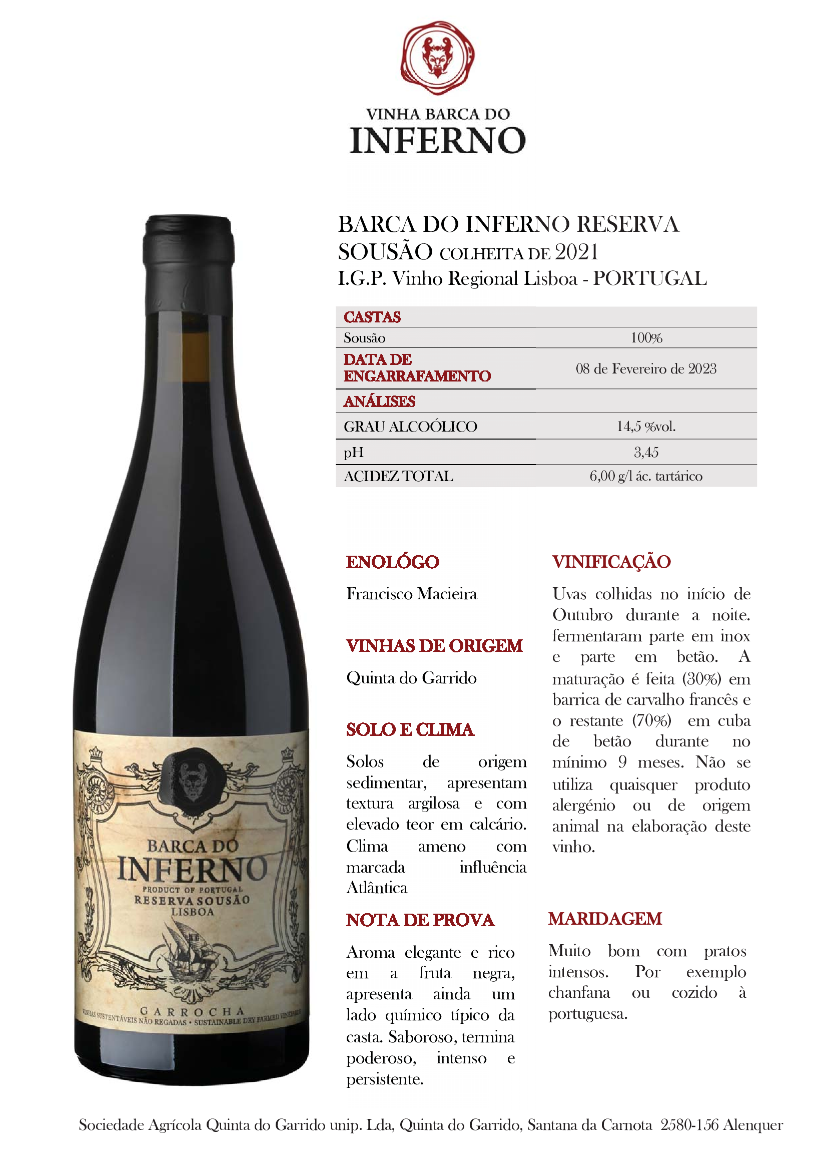 Barca do Inferno Reserva Sousão - Image 2