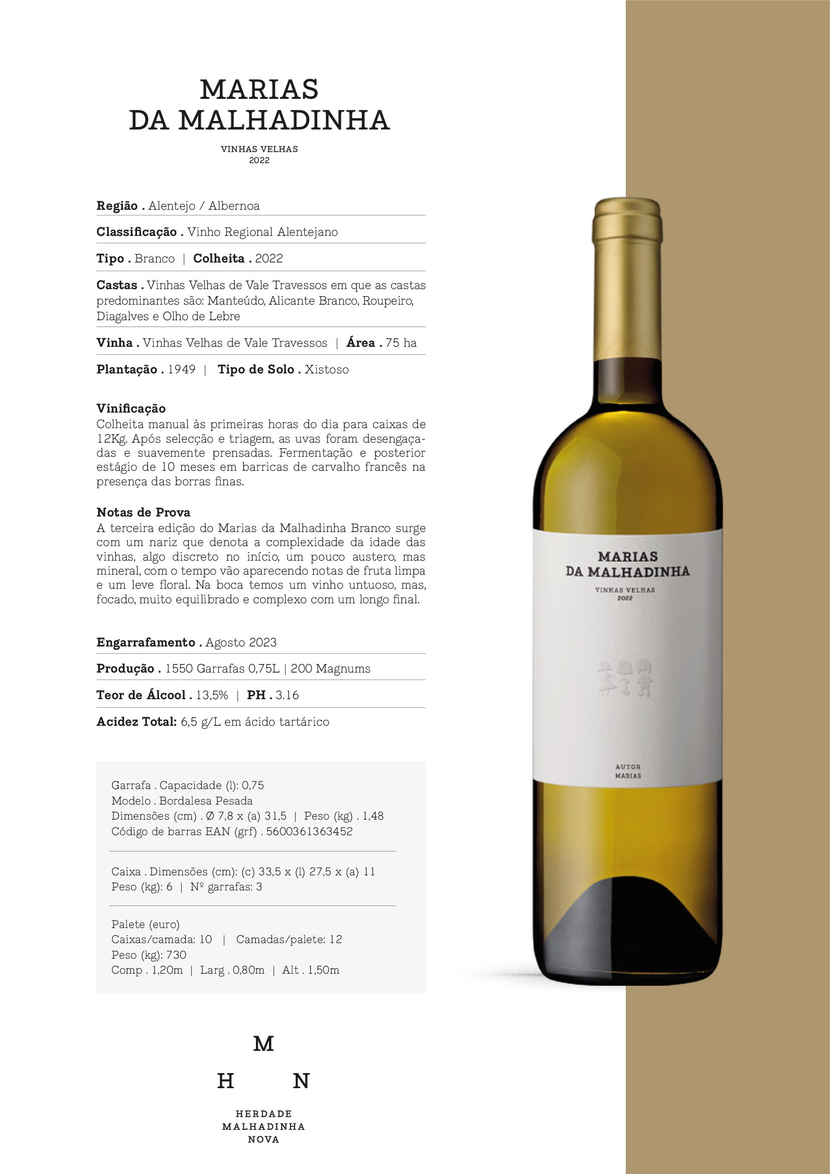 Marias da Malhadinha Vinhas Velhas Branco - Image 2