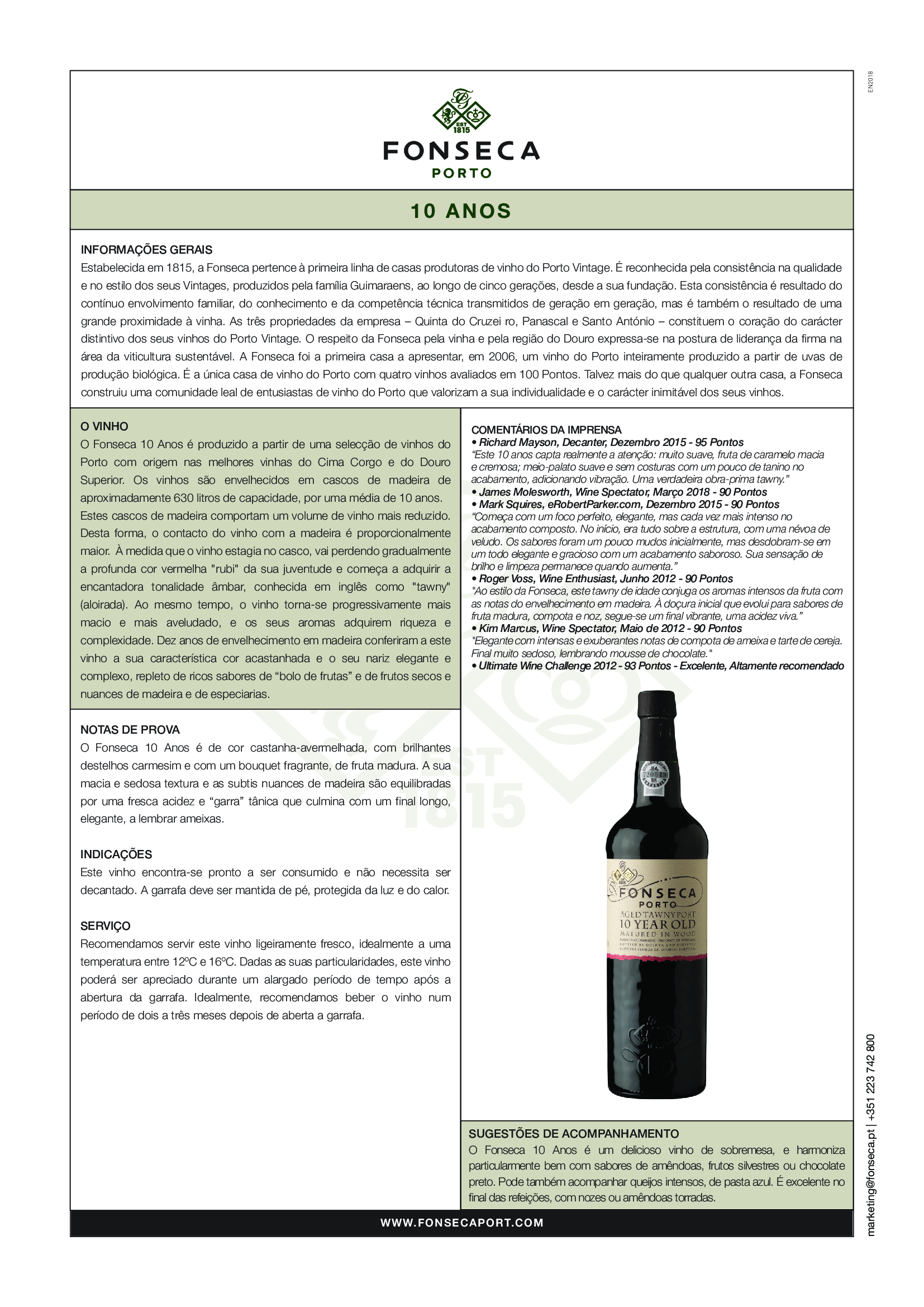 Porto Fonseca 10 Anos Tawny - Image 3