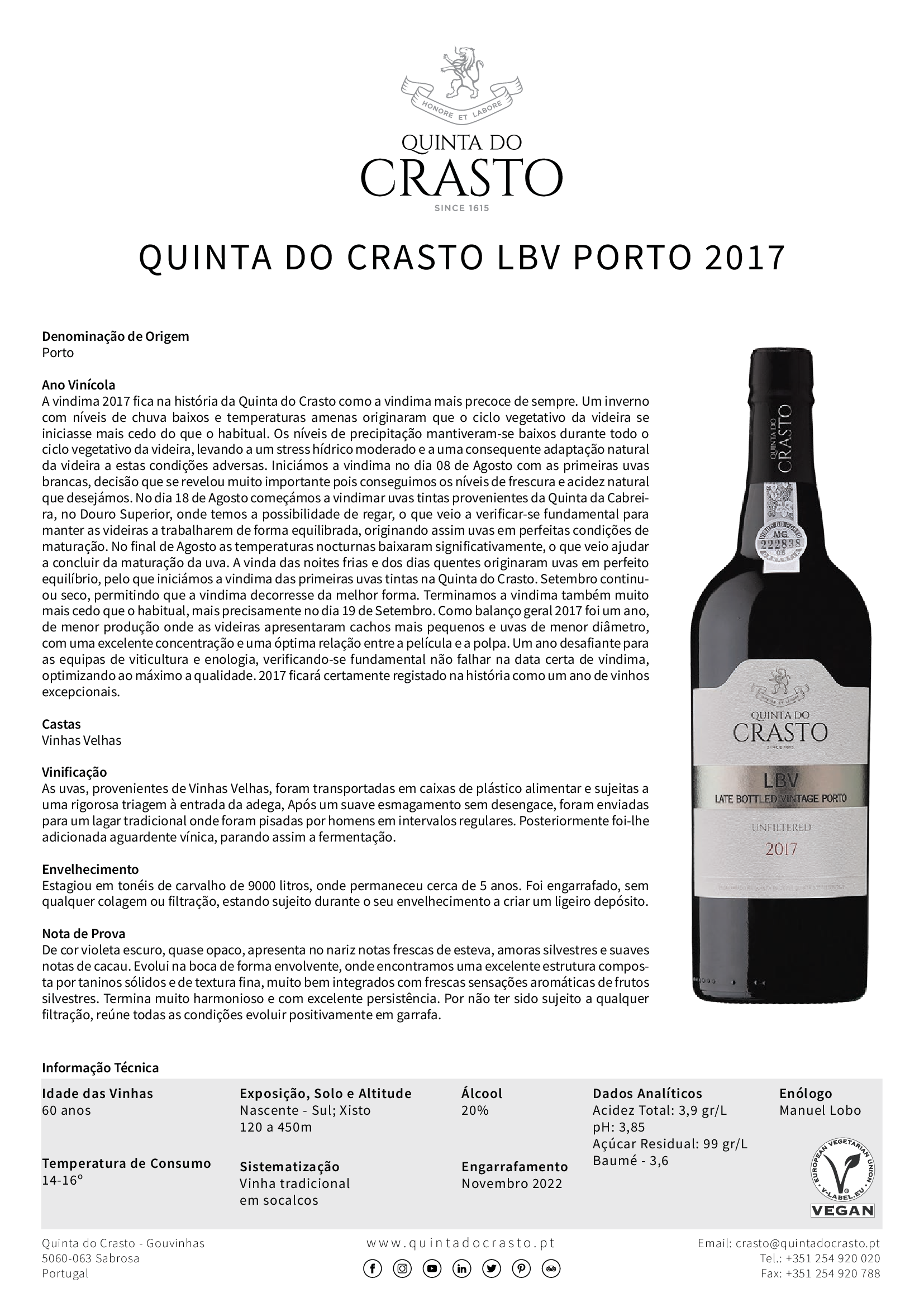 Porto Quinta do Crasto LBV 2017 - Image 2
