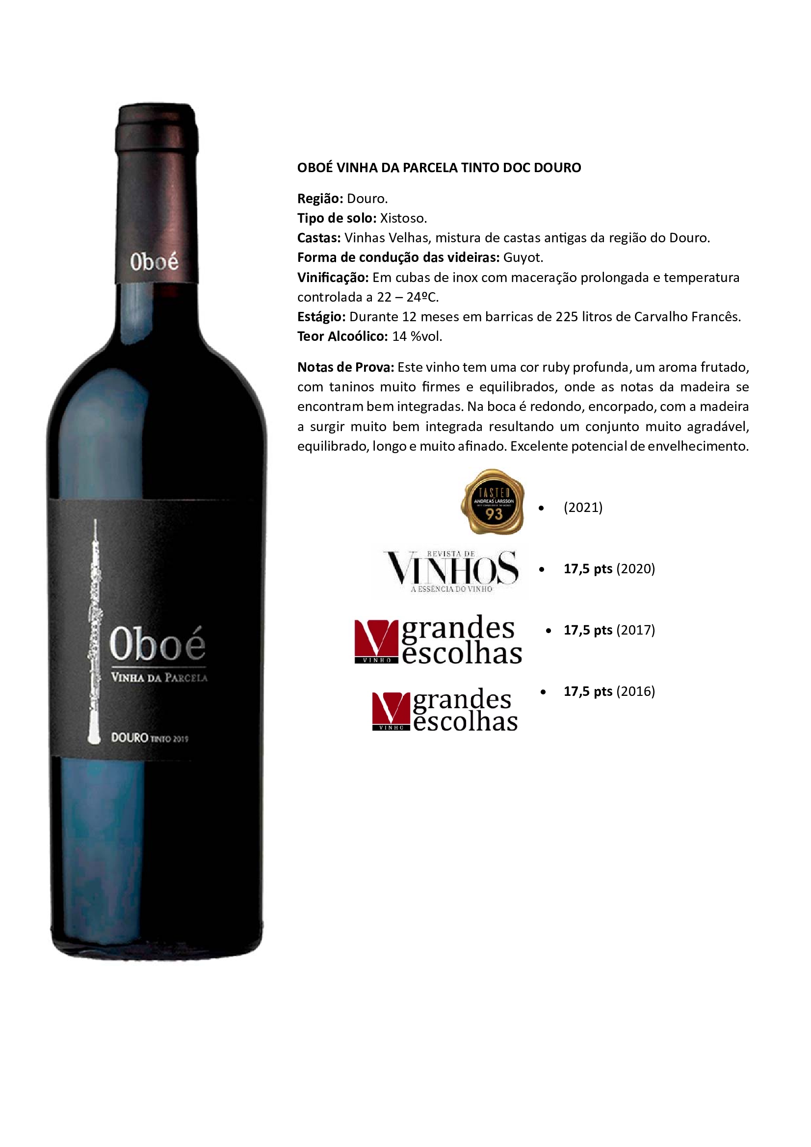 Oboé Vinha da Parcela Tinto - Image 2